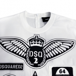 ◆14주년◆로고 패치 백지퍼 티셔츠 화이트 S74DL0936 100