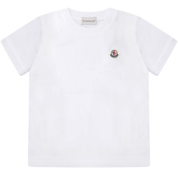◆키즈◆24SS 키즈 로고 패치 티셔츠 화이트 8C000 18 83907 001