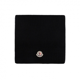 ◆당일◆25FW 로고 패치 울 머플러 블랙 3C000 18 A9342 999