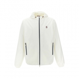 26SS 로고 자수 후드 자켓 화이트 MM49A7440G C1085