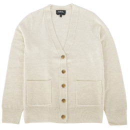 ◆당일◆24SS 루이사 LOUISA 로고 자수 가디건 에크루차인 WVBBY F22239 PAA
