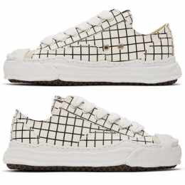 ◆당일◆23FW 행크 그리드 패턴 스니커즈 화이트 A08FW721 WHITE