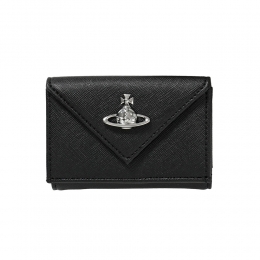 26SS ORB 로고 엔벨로프 사피아노 반지갑 블랙 5115002EW S0021 N401