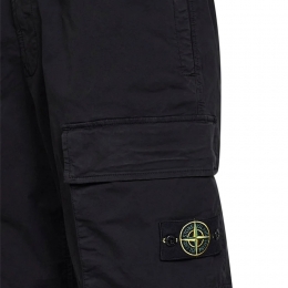 26SS 와펜 패치 오가닉 코튼 밴딩 카고팬츠 블랙 L1S15 3100020 S0A10 V0029