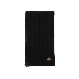 ◆당일◆25FW 더블 G 울 머플러 블랙 773426 3GB02 1000