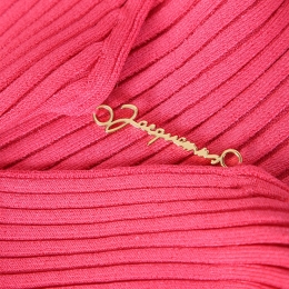 ◆당일◆24FW 골드 로고 골지 마이크로 가디건 핑크 213KN108 2190 430