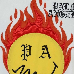 ◆15주년◆빅 버닝 헤드 로고 후드티 화이트 PMBB098R21FLE004 0418