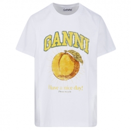 ◆당일◆25SS 피치 그래픽 티셔츠 화이트 T3529 151