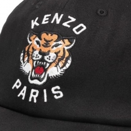 ◆당일◆24SS 타이거 로고 자수 캡모자 블랙 8AC611 F47 99