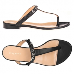 ◆당일◆24SS 여성 메탈 로고 플랫 샌들 블랙 BE3059E0XT 001