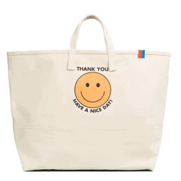 ◆당일◆22FW 더 테이크아웃 스마일 프린팅 토트백 캔버스 BG03 CANVAS