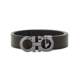 ◆당일◆26SS 실버 더블 간치니 양면 벨트 브라운/블랙 67-5542 0689112