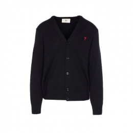 ◆당일◆26SS 스몰 하트 로고 브이넥 가디건 블랙 HKC361 001 009