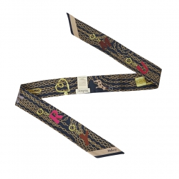 ◆당일◆24FW 체인 스키니 트윌리 스카프 다크네이비 VS4770 986 U898