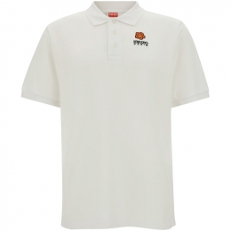 ◆당일◆24SS 보크 플라워 로고 자수 슬림핏 폴로 티셔츠 화이트 5PO536 4PU 01