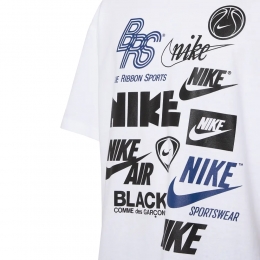 ◆당일◆24SS 꼼데가르송 X 나이키 로고 프린팅 티셔츠 화이트 1M-T103-052-2