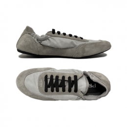 ◆당일◆25FW 컬랩스 나일론 스웨이드 스니커즈 그레이 1E959N D7C F0424