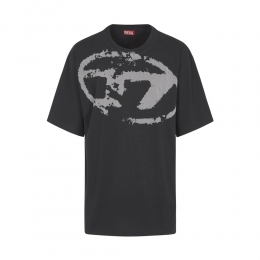 26SS T-BOXT-N14 벨벳 로고 티셔츠 블랙 A13049 0DQAU 9XX