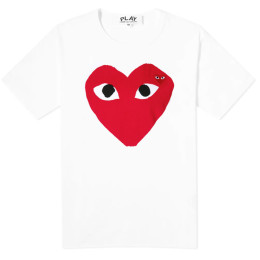 ◆당일◆24SS 더블 하트 레드 와펜 티셔츠 화이트 AZ-T026-051-1