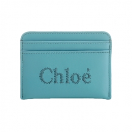 ◆당일◆25FW 로고 자수 카드지갑 아쿠아 CHC23SP868I10 46K