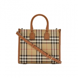 ◆당일◆26SS 미니 프레야 빈티지 체크 토트&크로스백 브라이어브라운 8109793