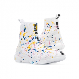 ◆14주년◆페인트 스팟 삭스 스니커즈 화이트 2442MDS15 001