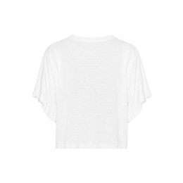 26SS KYANZAE 로고 린넨 티셔츠 화이트/미드나잇 TS0313FA A1N09E WHMI