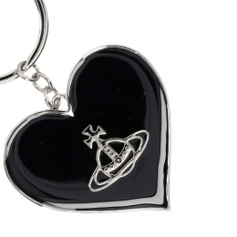 ◆당일◆26SS ORB 로고 미러 하트 키링 블랙 8203011WU OM0014 N403