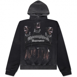 ◆당일◆25SS 써러브레드 프린팅 후드티 빈티지블랙 MLM41134 003