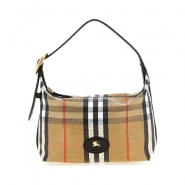 26SS 코티드 체크 하이랜드 미니더플 토트/숄더백 샌드 8119773