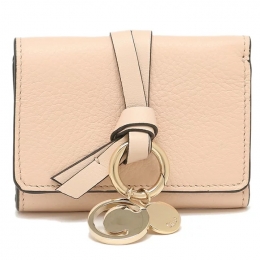 ◆당일◆25FW 알파벳 미니 코인 반지갑 시멘트 핑크 CHC21WP946F57 6J5