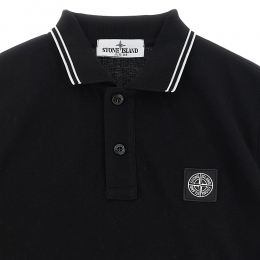 ◆키즈◆여성 로고 패치 반팔 카라티셔츠 블랙 L1S16 2200002 S0018 V0029