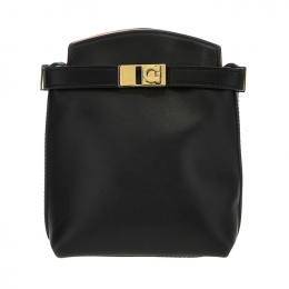 ◆당일◆25FW 허그 투톤 마이크로 폰홀더 크로스백 블랙/핑크 22-0650 0770888