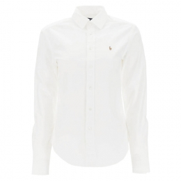 ◆당일◆25FW 포니 로고 자수 옥스퍼드 셔츠 화이트 211891377 003