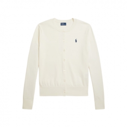 ◆당일◆26SS 포니 로고 자수 크루넥 가디건 크림 211971871 003