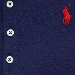 ◆당일◆26SS 포니 로고 자수 슬림핏 카라 티셔츠 네이비 211870245 002