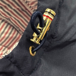 ◆당일◆25FW 사선완장 다운 롱 후드 패딩 자켓 네이비 FOD025X 05222 415