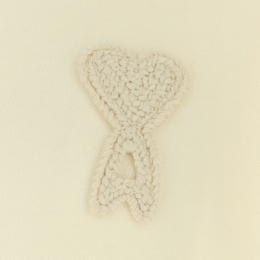 ◆당일◆26SS 하트 크로셰 패치 카라 티셔츠 크림화이트 UPL428 JE0221 136