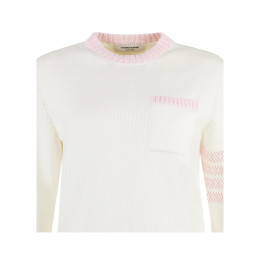 ◆당일◆24FW 4바 저지 스티치 풀 오버 니트 화이트 FKA453A Y3017 101