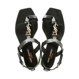 ◆당일◆25SS 카산드라 모노그램 플랫 샌들 블랙 664520 DWETT 1000