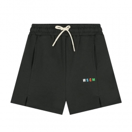 키즈 컬러 로고 버뮤다 팬츠 워시드블랙 S6MSJBBE235 MS040