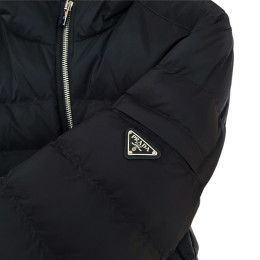 ◆당일◆25FW 삼각 로고 후드 패딩 자켓 블랙 SGH072 106O F0002