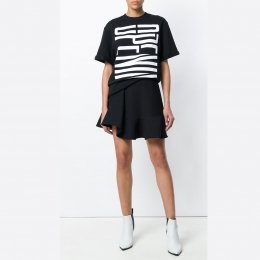 ◆11주년◆빅 로고 프린팅 기모 티셔츠 블랙 S27TBB12111 0001