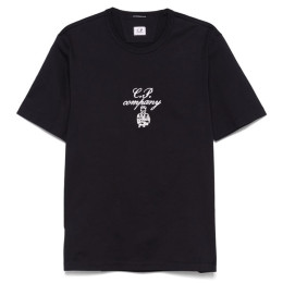 ◆당일◆25SS 로고 자수 티셔츠 블랙 18CMTS109A 110301W 999