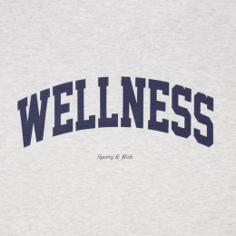 ◆당일◆22FW 웰니스 로고 프린팅 기모 맨투맨 그레이 CR652HG