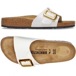 ◆당일◆25SS 카탈리나 쿠션 버클 네로우핏 샌들 페이던트화이트 1029437 PATENT WHITE