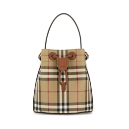 ◆당일◆25FW 빈티지 체크 미니 드로스트링 버킷백 브라이어브라운 8109794