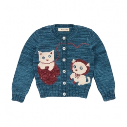 ◆키즈◆키즈 키튼 자수 가디건 블루스모크 K1249W25 469
