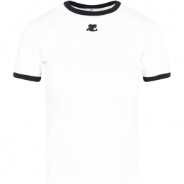 ◆당일◆24FW 시그니처 콘트라스트 티셔츠 헤리티지화이트 VESJTS017JS0070 0098