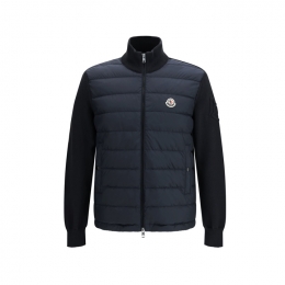 ◆당일◆26SS 로고 패치 믹스 니트 패딩자켓 네이비 9B000 20 M1115 77D